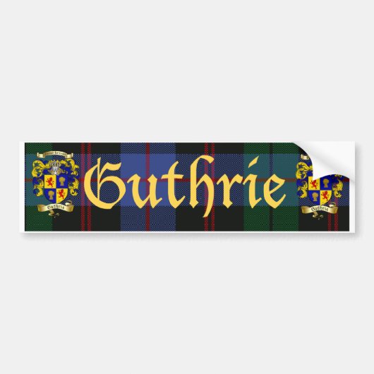 Guthrie Wappen Autoaufkleber (Vorne)
