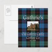 Guthrie's Old Guthrie Castle Coffee Co. Postkarte (Vorne/Hinten)
