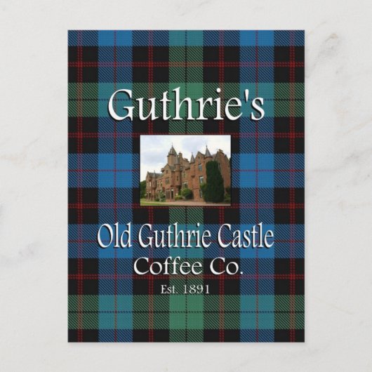 Guthrie's Old Guthrie Castle Coffee Co. Postkarte (Vorderseite)