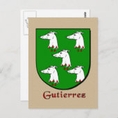Gutierrez-Familie Heraldic Shield Postkarte (Vorne/Hinten)