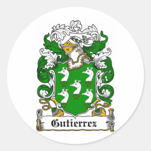 GUTIERREZ-FAMILIENWAPPEN - GUTIERREZ-WappenCOAT Runder Aufkleber