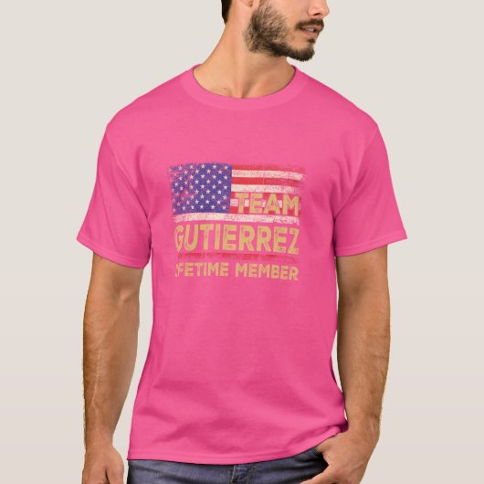 Gutierrez Nachname Shirt Team Gutierrez Lifetime (Vorderseite)