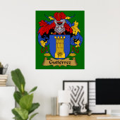 Gutierrez-Wappen Heraldic Print Poster (Heimbüro)