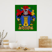 Gutierrez-Wappen Heraldic Print Poster (Küche)