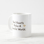 Gütige Herzen Kaffeetasse (Vorderseite Links)