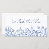 Gutschein für blaue Wildblumen (Vorne/Hinten)