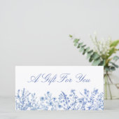 Gutschein für blaue Wildblumen (Stehend Vorderseite)