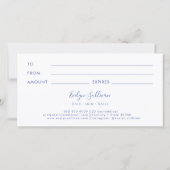 Gutschein für blaue Wildblumen (Rückseite)