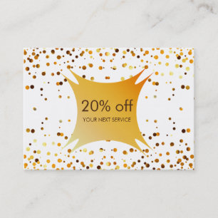 Gutschein für den Confetti Gold Gutschein Rabattkarte