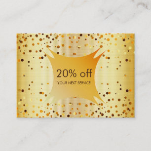 Gutschein für den Confetti Gold Gutschein Rabattkarte