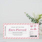 Gutschein für ein rosa Geschenkgutschein Einladung (Stehend Vorderseite)