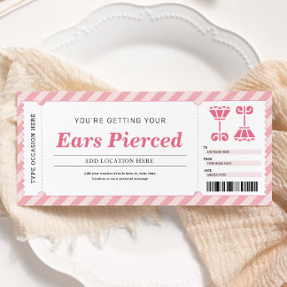 Gutschein für ein rosa Geschenkgutschein Einladung