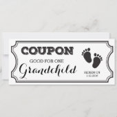 Gutschein für eine Grandchild Baby Ankündigung (Vorderseite)