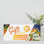 Gutschein für elegante Werbeaktion im Restaurant (Stehend Vorderseite)