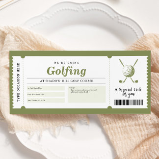 Gutschein für Golftrips Einladung