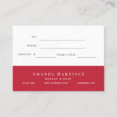 Gutschein für Grünpflanzen & rote Berries Visitenkarte (Rückseite)