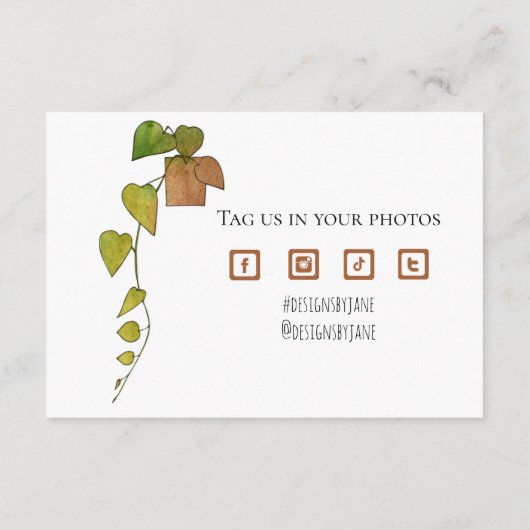 Gutschein für kleine Unternehmen Pink Danke Karte (Rückseite)