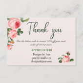 Gutschein für kleine Unternehmen Pink Danke Karte (Vorderseite)