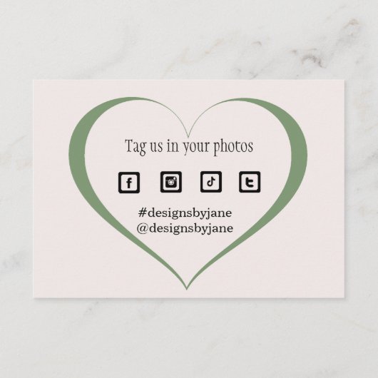 Gutschein für kleine Unternehmen Pink Danke Karte (Rückseite)