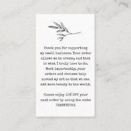 Gutschein für Kleinunternehmen Visitenkarte