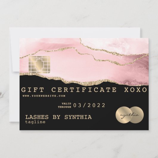 Gutschein für Kreditkarte Logo hinzufügen (Vorderseite)