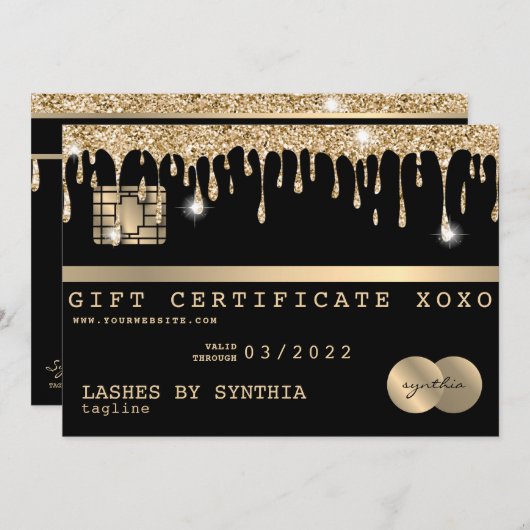 Gutschein für Kreditkarte Logo hinzufügen (Vorne/Hinten)