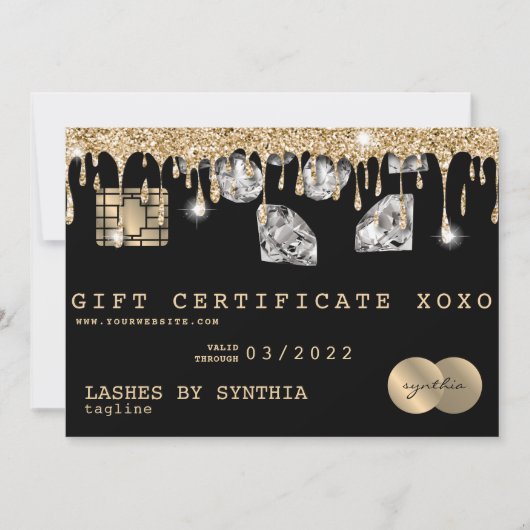 Gutschein für Kreditkarte Logo hinzufügen (Vorderseite)