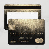 Gutschein für Kreditkarte Logo hinzufügen (Vorne/Hinten)