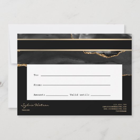 Gutschein für Kreditkarte Logo hinzufügen (Rückseite)