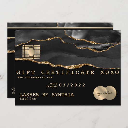 Gutschein für Kreditkarte Logo hinzufügen (Vorne/Hinten)