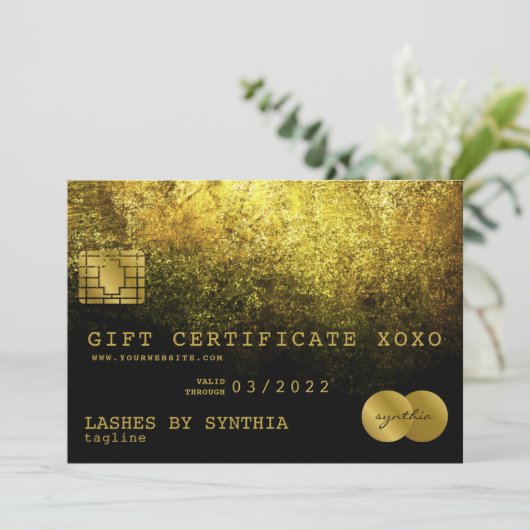 Gutschein für Kreditkarte Logo hinzufügen (Stehend Vorderseite)