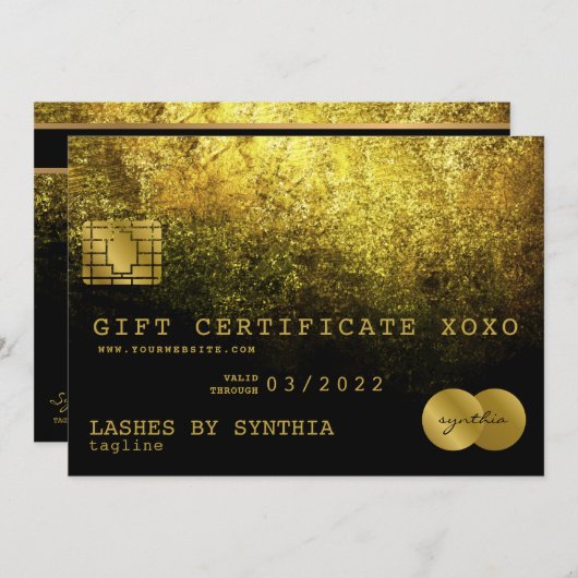 Gutschein für Kreditkarte Logo hinzufügen (Vorne/Hinten)