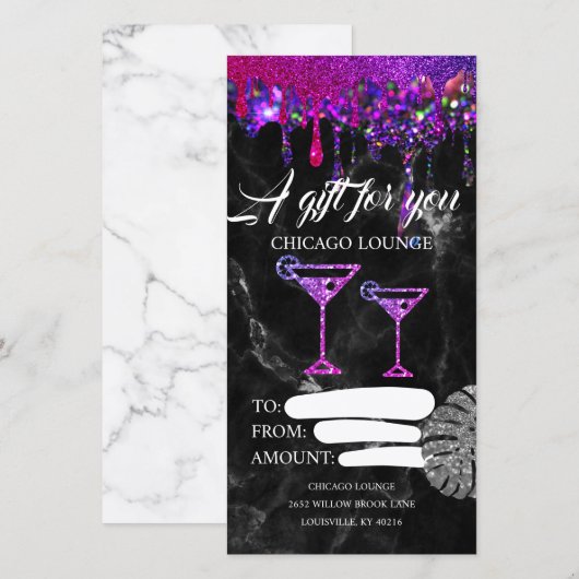 Gutschein für Lounge Bar Drinks (Vorne/Hinten)