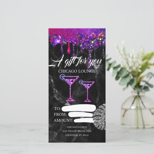 Gutschein für Lounge Bar Drinks (Stehend Vorderseite)