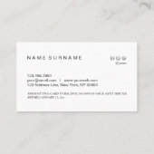 Gutschein für moderne Silver Geometric Muster Visitenkarte (Rückseite)