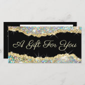 Gutschein für vergoldete Glitzer (Vorne/Hinten)