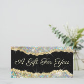 Gutschein für vergoldete Glitzer (Stehend Vorderseite)