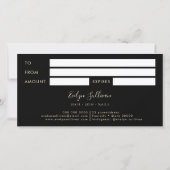 Gutschein für vergoldete Glitzer (Rückseite)