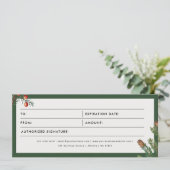 Gutschein für Weihnachts-Pine-Geschenkgutscheine (Stehend Vorderseite)