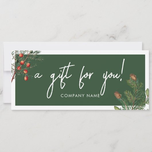 Gutschein für Weihnachts-Pine-Geschenkgutscheine (Rückseite)