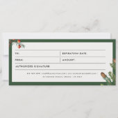 Gutschein für Weihnachts-Pine-Geschenkgutscheine (Vorderseite)