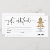 Gutschein für Weihnachtsbaumgeschenke Glitzer (Vorne/Hinten)