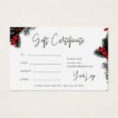 Gutschein für Weihnachtslogos (Vorderseite)