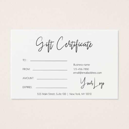 Gutschein für Weihnachtslogos (Vorderseite)