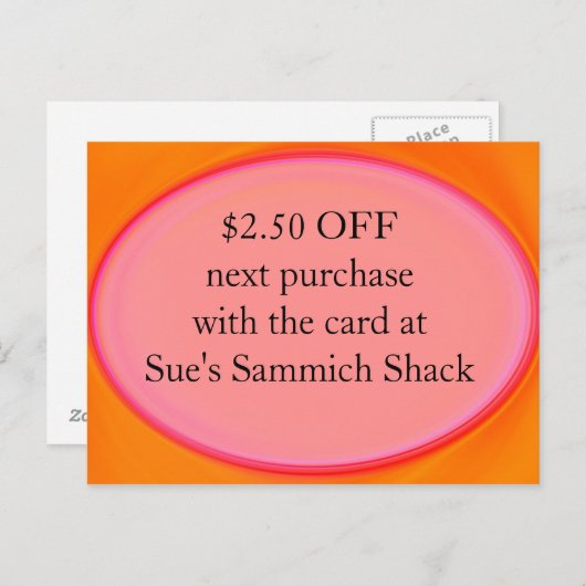 Gutschein Postkarte (Vorne/Hinten)