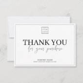 Gutscheincode für moderne Unternehmen Mitteilungskarte (Vorderseite)