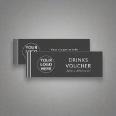 Gutscheingutschein Corporate Event Clean Gray Logo Mini Visitenkarte