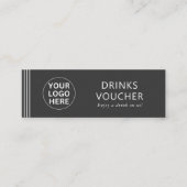 Gutscheingutschein Corporate Event Clean Gray Logo Mini Visitenkarte (Vorderseite)