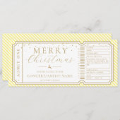 Gutscheinkarte für das Gelbe Streifen Einladung (Vorne/Hinten)