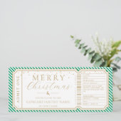 Gutscheinkarte für das Konzert "Green Stripe" Einladung (Stehend Vorderseite)